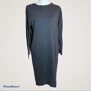 Zara Trafulac Brown Caftan Long Dress with back pleat - Size Medium